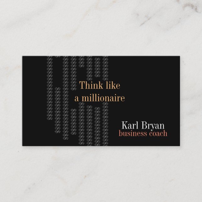 Carte de visite d'entraîneur d'affaires (Devant)