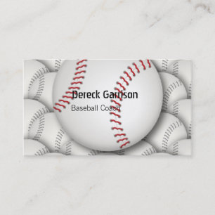 Carte de visite d'entraîneur de baseball