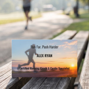 Carte de visite d'entraîneur de course Sunrise Pho