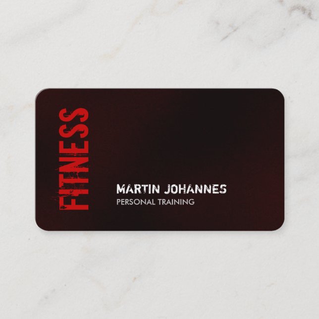 Carte de visite d'entraîneur de fitness du coin ar (Devant)