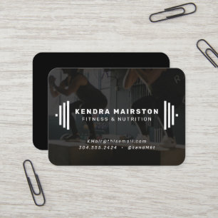 Carte de visite d'entraîneur de fitness moderne av