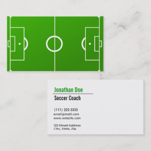 Carte de visite d'entraîneur de football