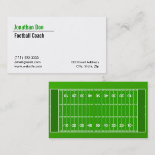 Carte de visite d'entraîneur de football