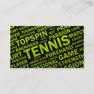Carte de visite d'entraîneur de tennis