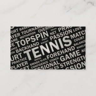 Carte de visite d'entraîneur de tennis