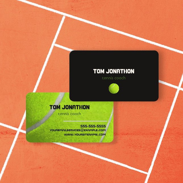 carte de visite d'entraîneur de tennis professionn (Créateur téléchargé)