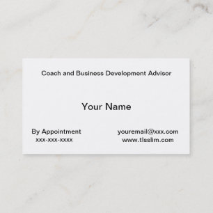 Carte de visite d'entraîneur et de distributeur d