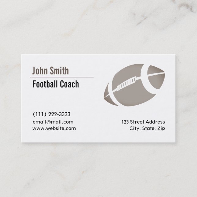 Carte de visite d'entraîneurs de football (Devant)