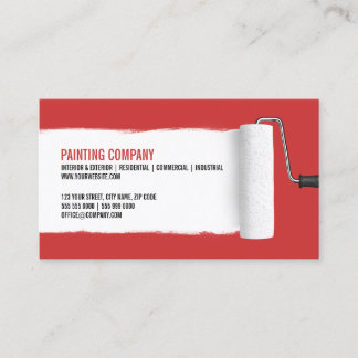 Carte de visite d'entrepreneur de peinture de