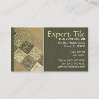 Carte de visite d'entrepreneur de tuile
