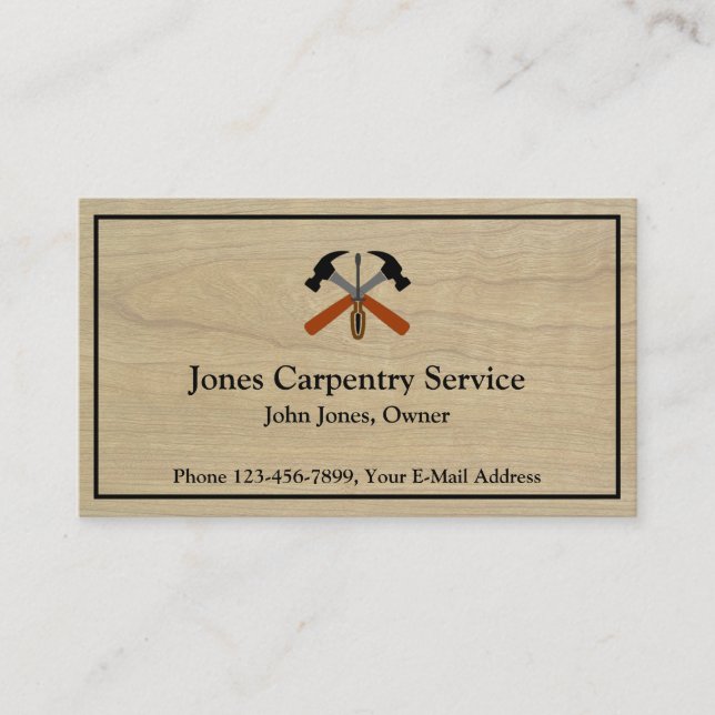 Carte de visite d'entrepreneur en construction de  (Devant)
