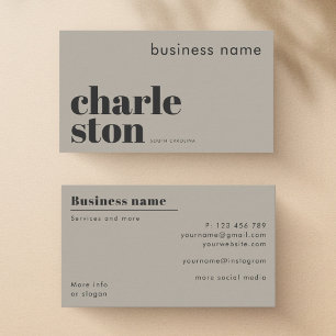 Carte de visite d'entreprise à Charleston en Carol