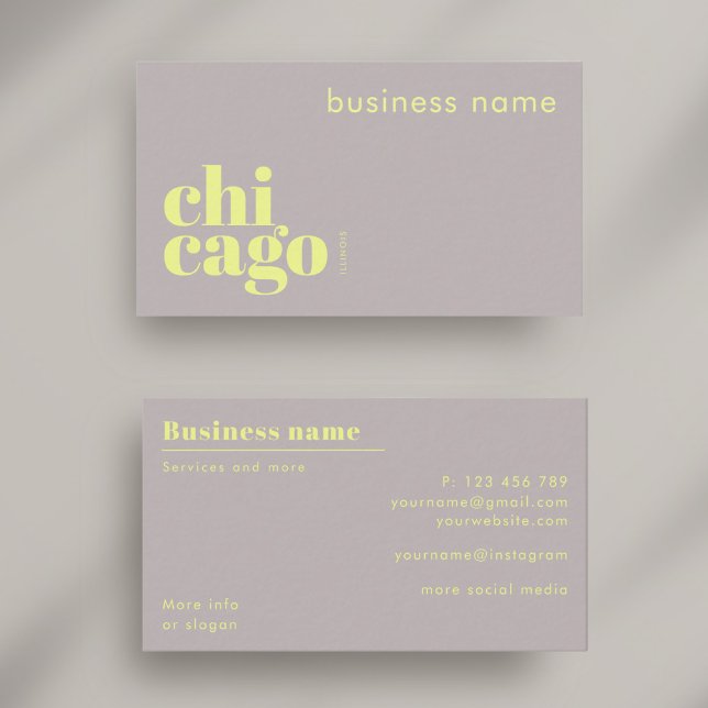 Carte de visite d'entreprise à Chicago Illinois (Créateur téléchargé)