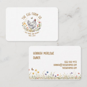 Carte de visite d'entreprise agricole aquarelle gr