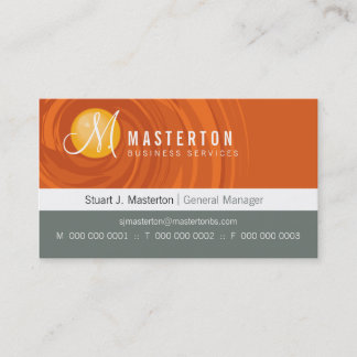 CARTE DE VISITE D'ENTREPRISE :: cyclone monogramme