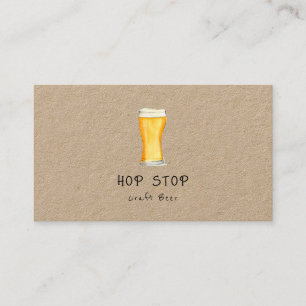 Carte de visite d'entreprise de brasserie de bière