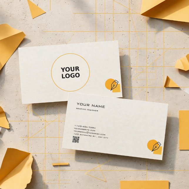Carte de visite d'entreprise de concepteur graphiq (Créateur téléchargé)