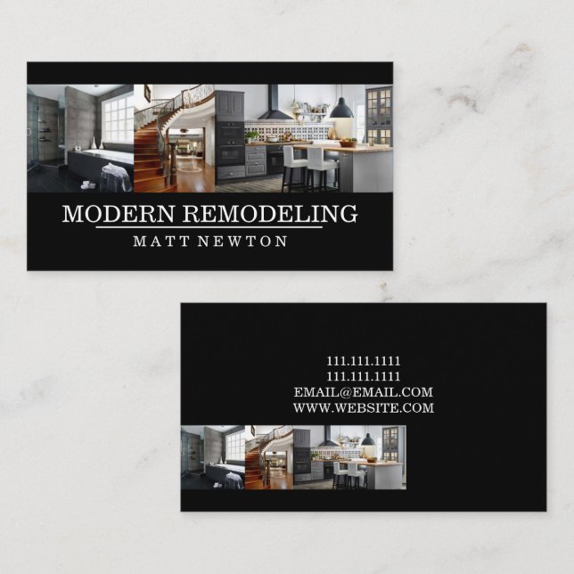 Carte de visite d'entreprise de construction (Devant / Derrière)