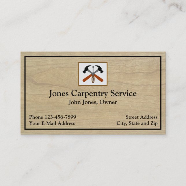 Carte de visite d'entreprise de construction de ch (Devant)