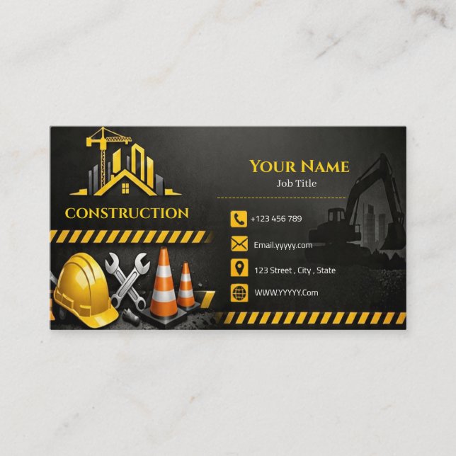 Carte de visite d'entreprise de construction Entre (Devant)
