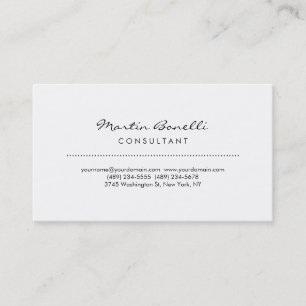 Carte de visite d'entreprise de consultant minimal
