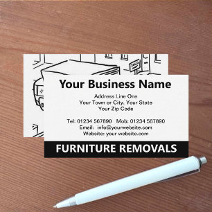 Carte de visite d'entreprise de déménagement de me