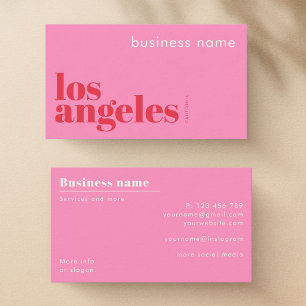 Carte de visite d'entreprise de Los Angeles LA Cal