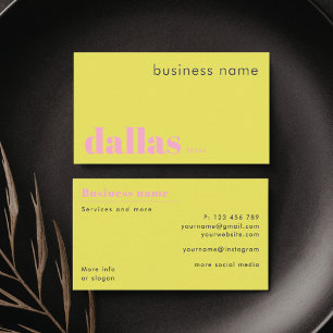 Carte de visite d'entreprise de magasin à Dallas T