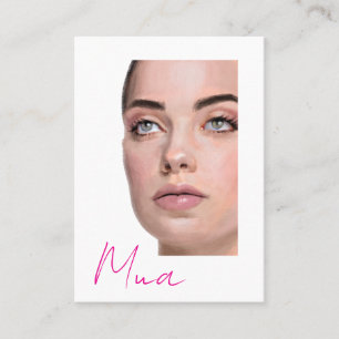 Carte de visite d'entreprise de maquillage avec po