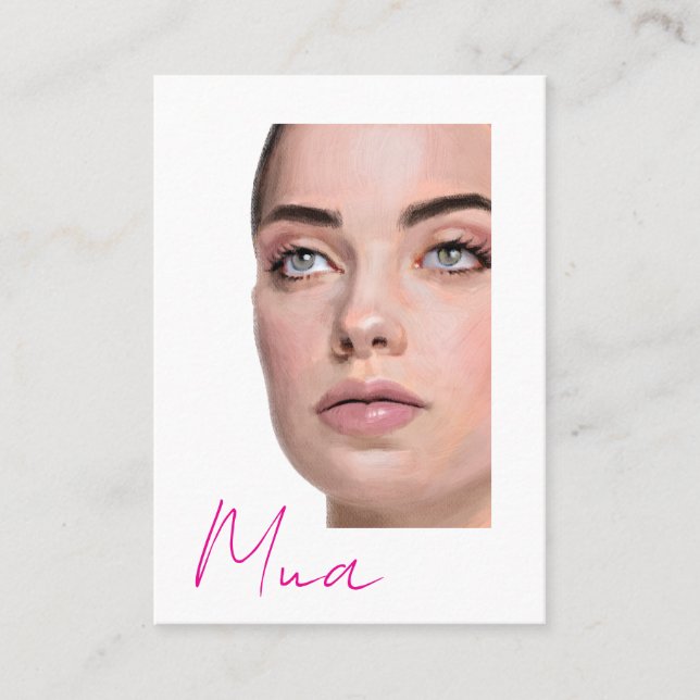 Carte de visite d'entreprise de maquillage avec po (Devant)