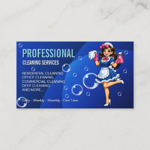 Carte de visite d'entreprise de nettoyage de maiso