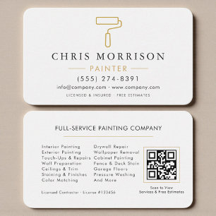 Carte de visite d'entreprise de peinture à domicil