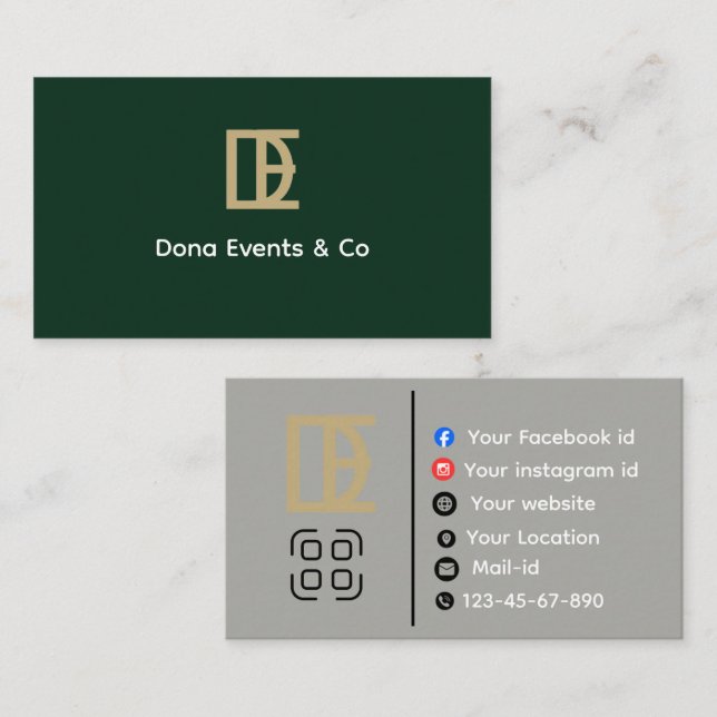 Carte de visite d'entreprise de planificateur de m (Devant / Derrière)