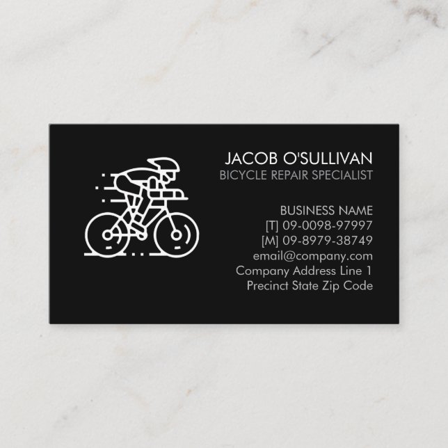Carte de visite d'entreprise de réparation de vélo (Devant)