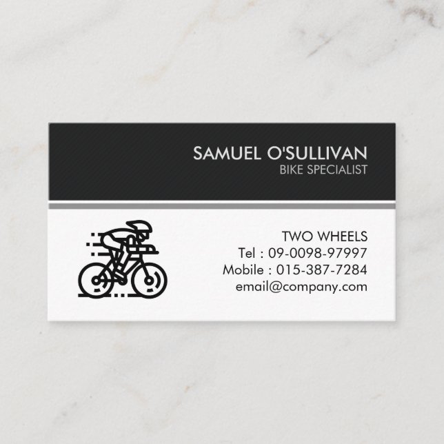Carte de visite d'entreprise de réparation de vélo (Devant)