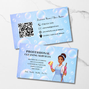 Carte de visite d'entreprise de service de nettoya
