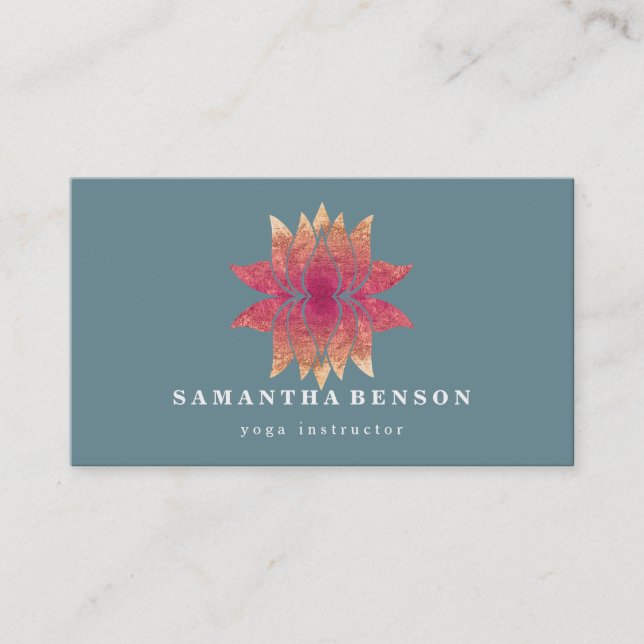 Carte de visite d'entreprise de yoga avec logo de  (Devant)