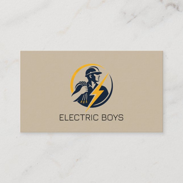 Carte de visite d'entreprise d'électricien (Devant)