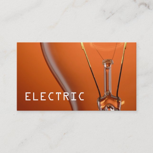 Carte de visite d'entreprise d'électricien électri (Devant)