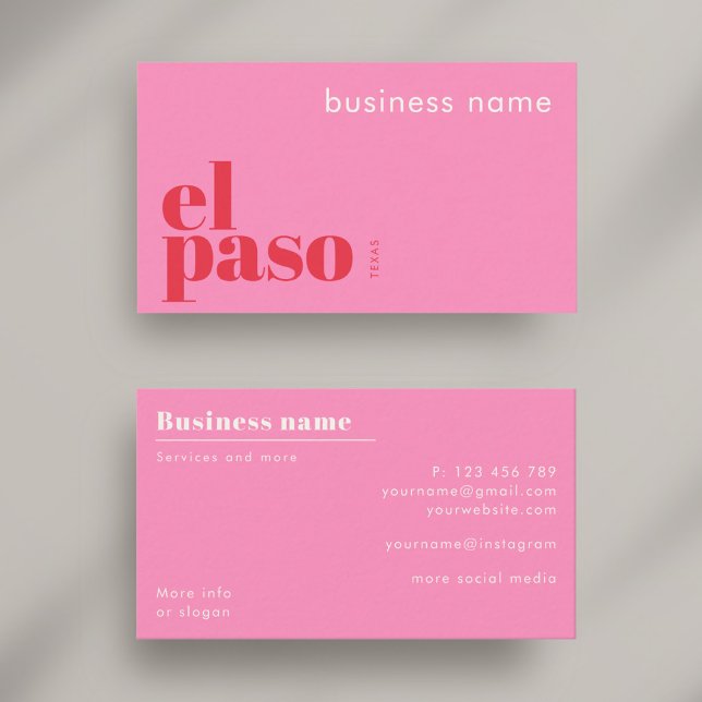 Carte de visite d'entreprise El Paso Texas (Créateur téléchargé)