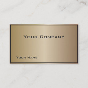 Carte de visite d'entreprise en bronze simple bord