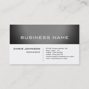 Carte de visite d'entreprise grise blanche tendanc
