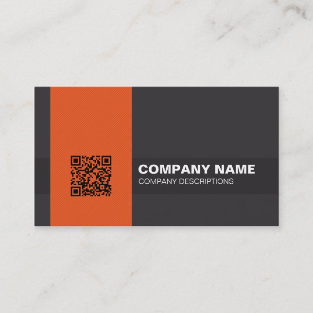 Carte De Visite D'entreprise moderne orange noir contrastant (Devant)