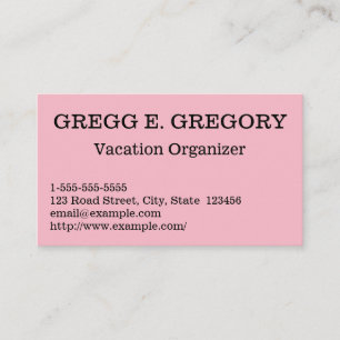 Carte de visite d'entreprise pour organisateur de