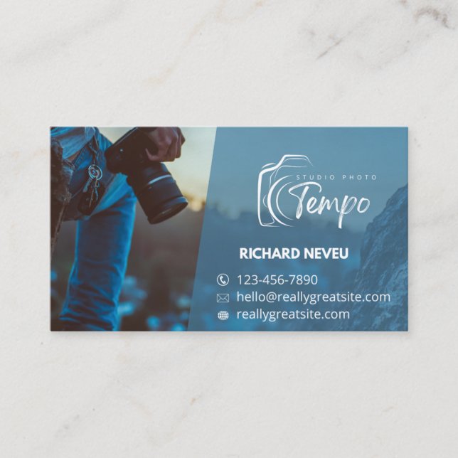Carte de visite d'entreprise pour photographe mode (Devant)