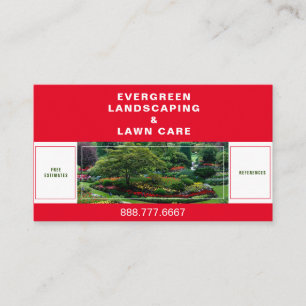 Carte de visite d'entreprise pour une pelouse pays