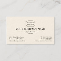 Carte de visite d'entreprise simple - ajoutez