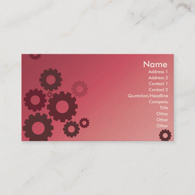 Carte De Visite Dents roses - affaires (Devant)