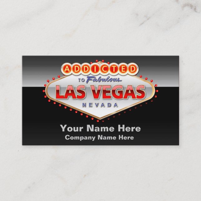 Carte De Visite Dépendant signe drôle à Las Vegas, Nevada (Devant)