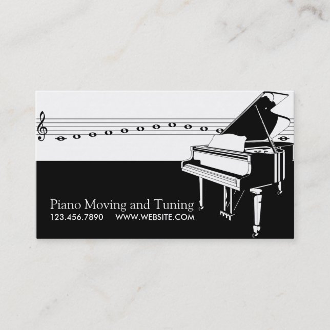 Carte De Visite Déplacement de piano et réglage Déplacement de mus (Devant)